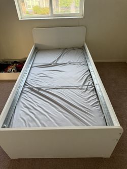 Desk And Double Twin Slide Bed