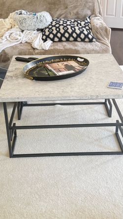 Coffee Table with Faux Marble Top