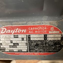 Dayton Motor Model 4k855 Nice Clean Condition With Base