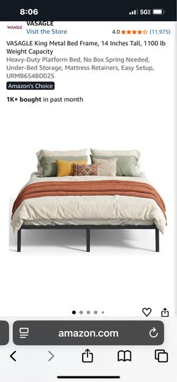 King Size Metal Bed Frame