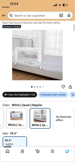2 pack bed rails
