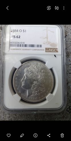 Ngc ms62 coin 1884