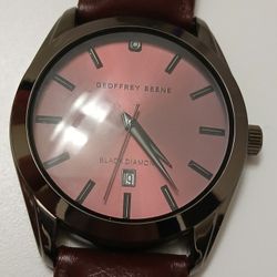 Leather Watch Geoffrey Beene Black Diamond