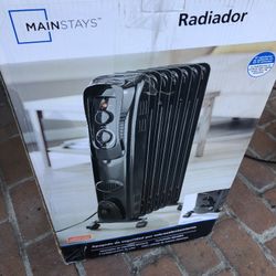 Brand New Mainstray Radiator UHeater Shut Off Automatically For Safety 2 Heat Settings Adjustable Thermostat Quite Radiator Heat Retail Price $120 