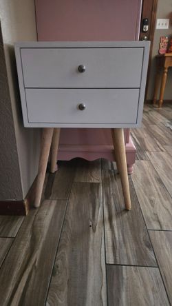 Modern white nightstand