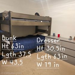 Dresser And bunkbed