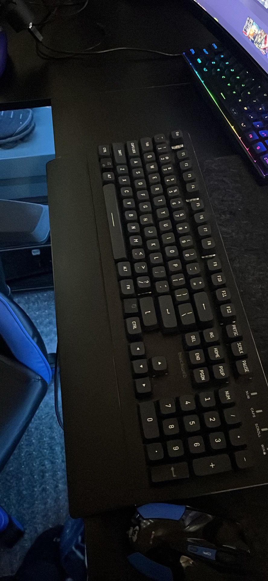 Black Web Rgb Keyboard And E-cobra Gaming Mouse 