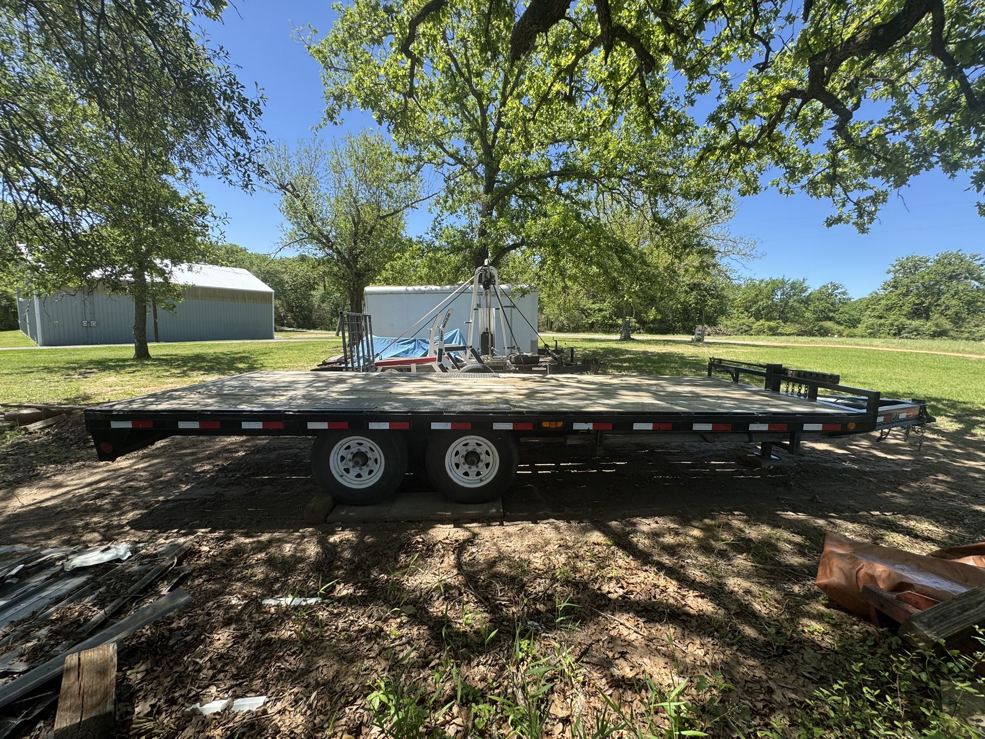 20’ X 8’ PJ Deck Over Rear Ramp Trailer.