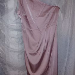 Blush Pink Cold Shoulder Dress