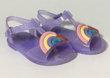 Old Navy Purple Rainbow Jelly Sandals – Toddler