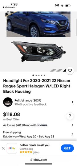 2020/2021 22 Nissan Rogue LED Right Light