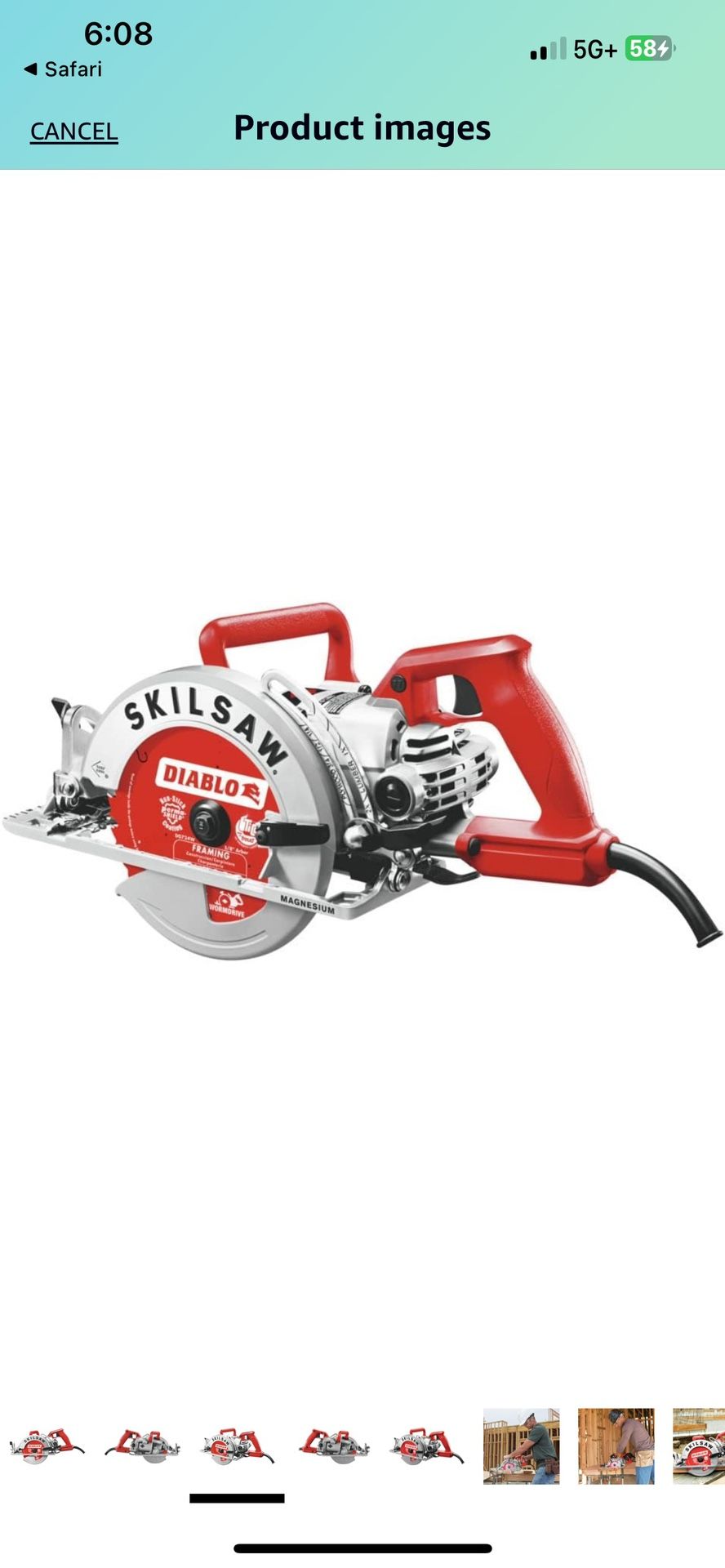 Skilsaw Circular Saw w/ Wormdrive Motor