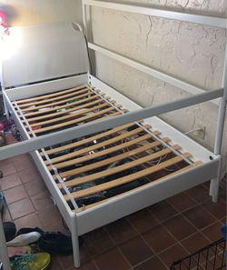 IKEA White Metal Twin Bed Frame (Duken) - Moving Sale!