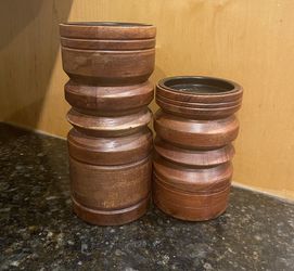 Home Decor Wood Candle Holders 