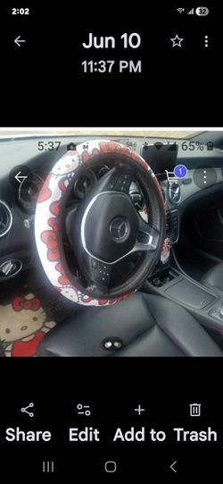 Brand New Hello Kitty Fabric Steering Wheel Cover