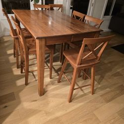 Solid Wood Table And Chairs 