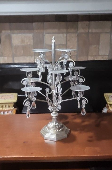 8" x 15" Opulent Treasures Chandelier Cupcake/ Desert Stand With 12 Display Holders