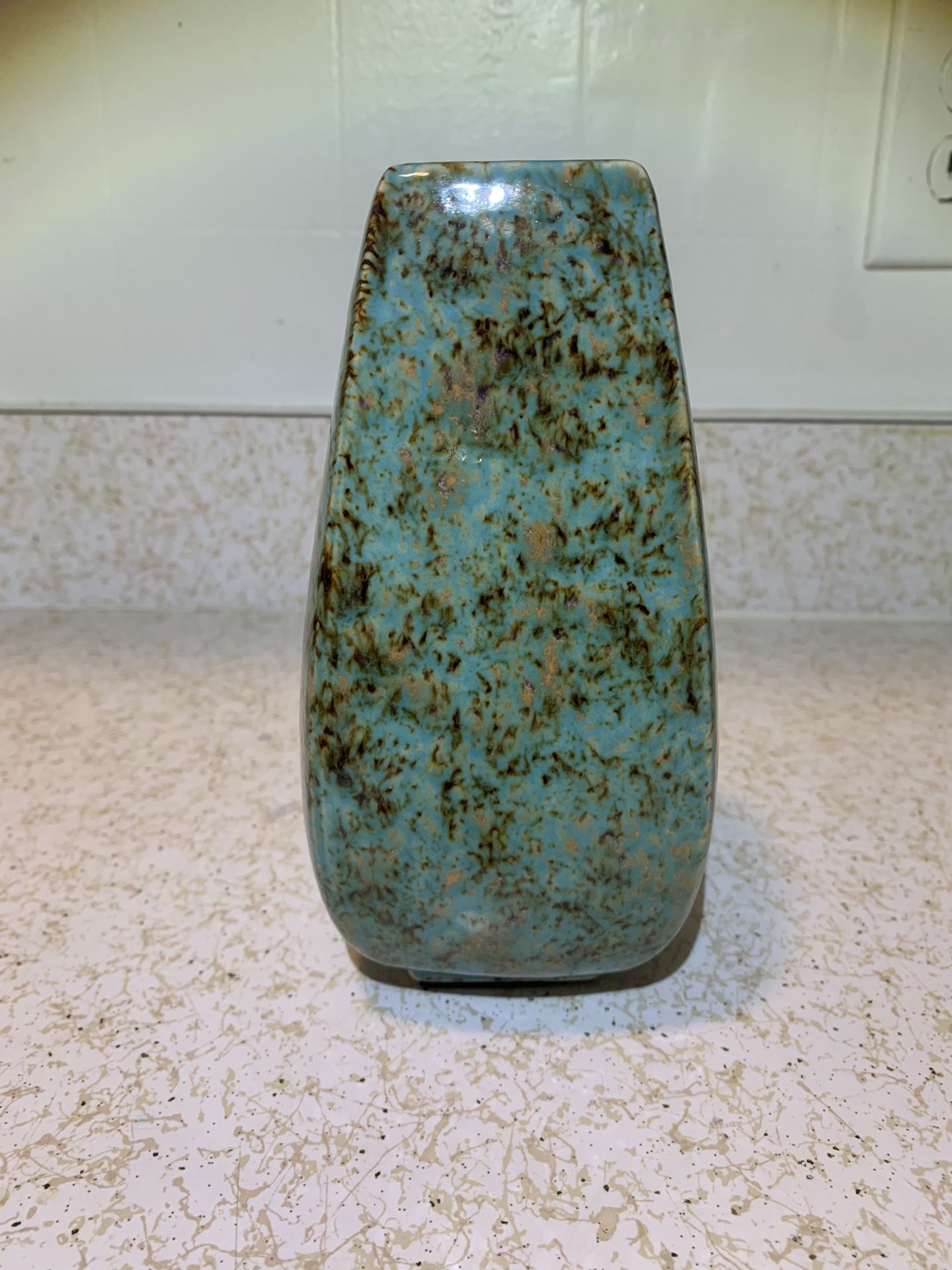 Turquoise and Gold Vintage Vase 