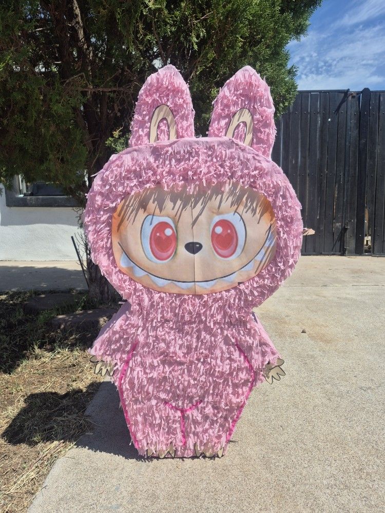 Piñata Labubus Multicolore - Pour Anniversaire, Déco Fête, Personnage Rigolo