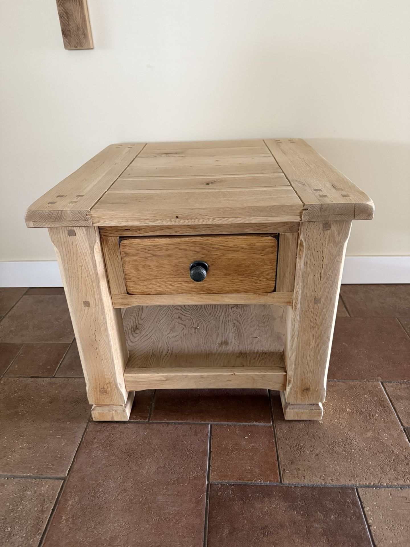 Solid Oak End Table