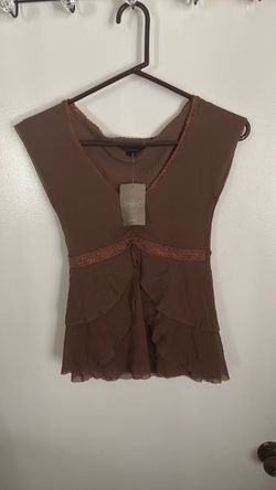 Anthropology ruffled top