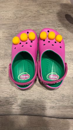 Barney Crocs Size 1 Kids