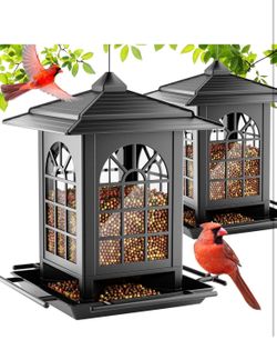 New 2 Pack Bird Feeders Square style.