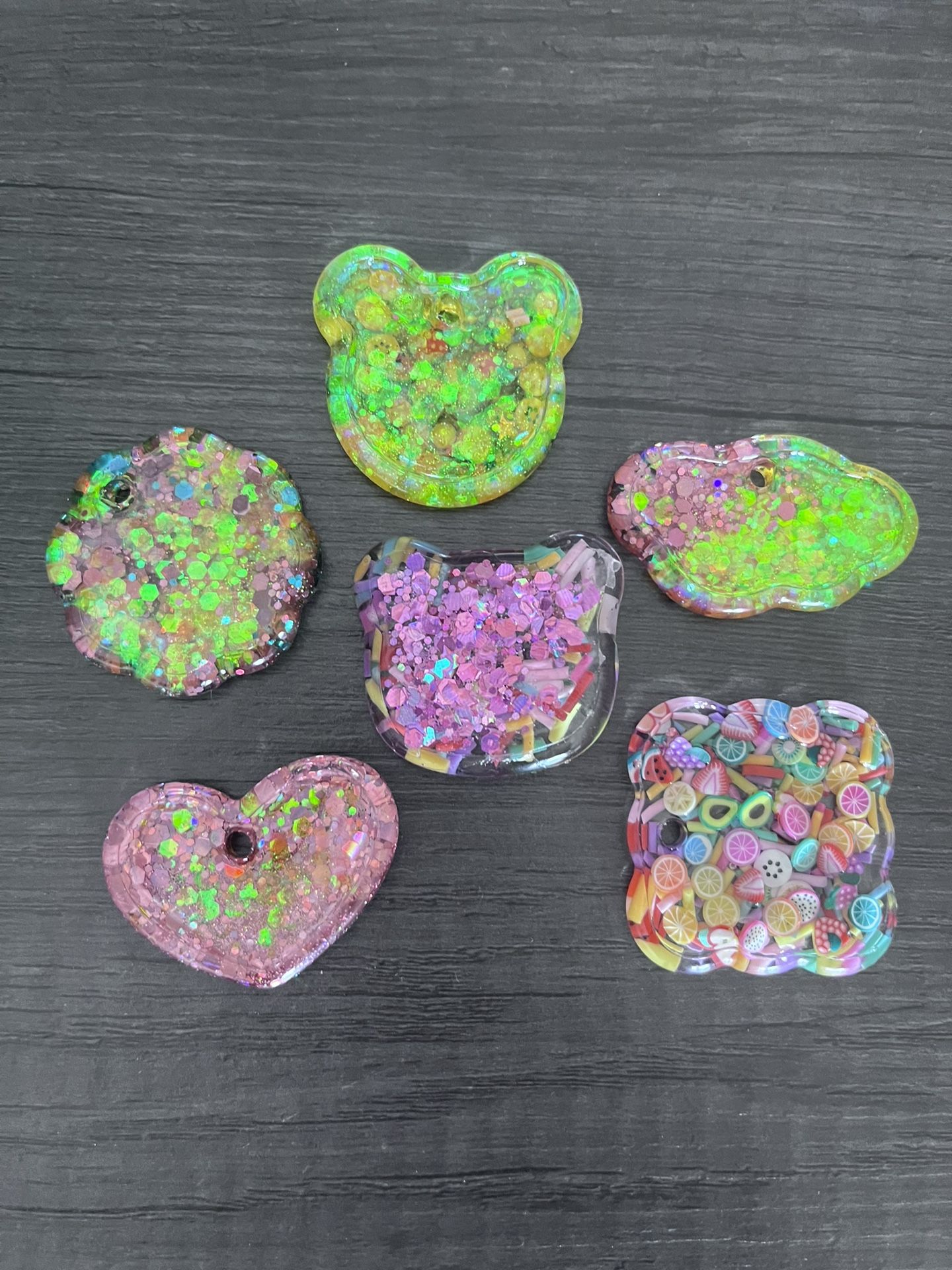 Custom And Premade Resin Necklace And Bracelet Charms.