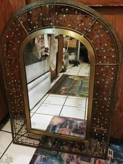 Bronze frame mirror
