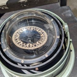 Vintage Nautical Ship's Compass By Kelvin & White USA Brass