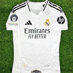 NEW CLUB REAL MADRID HOME MBAPPE “PLAYER VERSION” MEN’S JERSEY!