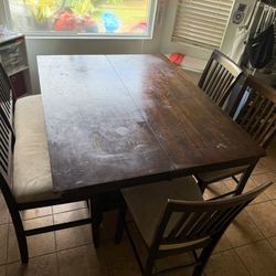Dining table and chairs