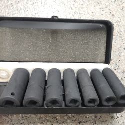 Pittsburgh 3/8" deep impact socket set
