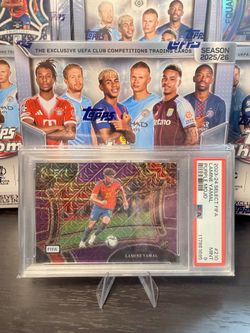 Lamine Yamal Rookie Card PSA 9 Mint 2023-24 Select FIFA Purple Mojo RC