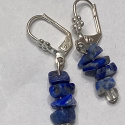 Fashion Jewelry Blue Lapis Earrings 