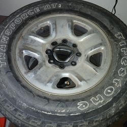 8 Lug Dodge Ram Diesel Wheels And Tires- Firestone Transforce AT2  