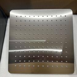 Luxury  Square Stainless Steel Shower Set, 2 Rain Heads, Brushed, Wall Mounted