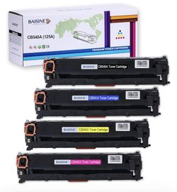 4.3 out of 5 stars (375) BAISINE Compatible Toner Cartridge Replacement for HP 125A CB540A, Cyan, Magenta, Yellow, Black, 4 Pa