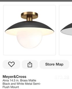 Meyer&Cross Alvia 14.5in. Semi-Flush Mount Light