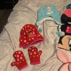 Little Girls Beanies And Gloves
