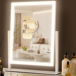 Hollywood Vanity Mirror with Lights, 16.7"x13.2", 3 Color Modes, Smart Touch Control, 360 Rotatable, Perfect for Bedroom Vanity or Dressing Room