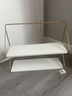 White And Gold Shelf