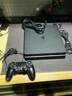 Sony PlayStation 4 PS4 Slim 1 TB Console Model CUH-2115B & 2 Controllers