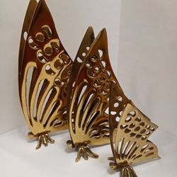 Vintage Brass Butterflies 
