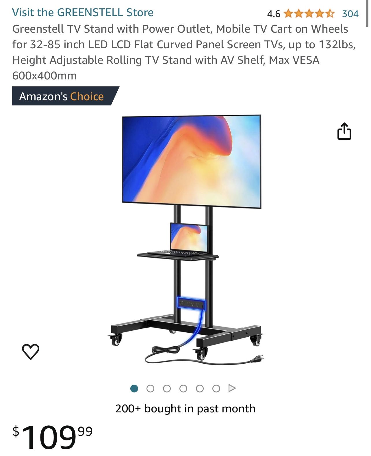 Brand New Greenstell Tv Stand (Black)