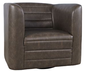 GT Swivel Dark Brown Accent Chair