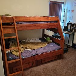 Cherry Wood Bunk Bed