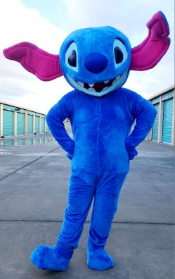 Blue Alien Stitch Mascot Costume Birthday Halloween