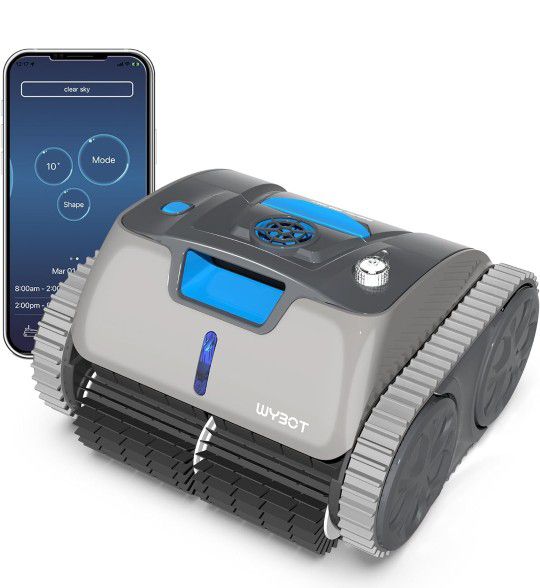 WYBOT Osprey 700 Max Robotic Pool Cleaner with App Setting, Lasts 180Mins, 15000mAh Large Battery, Strong Suction, Wall Climbing Pool Vacuum with Smar