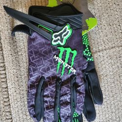 NEW Monster Energy X Fox Racing Gloves